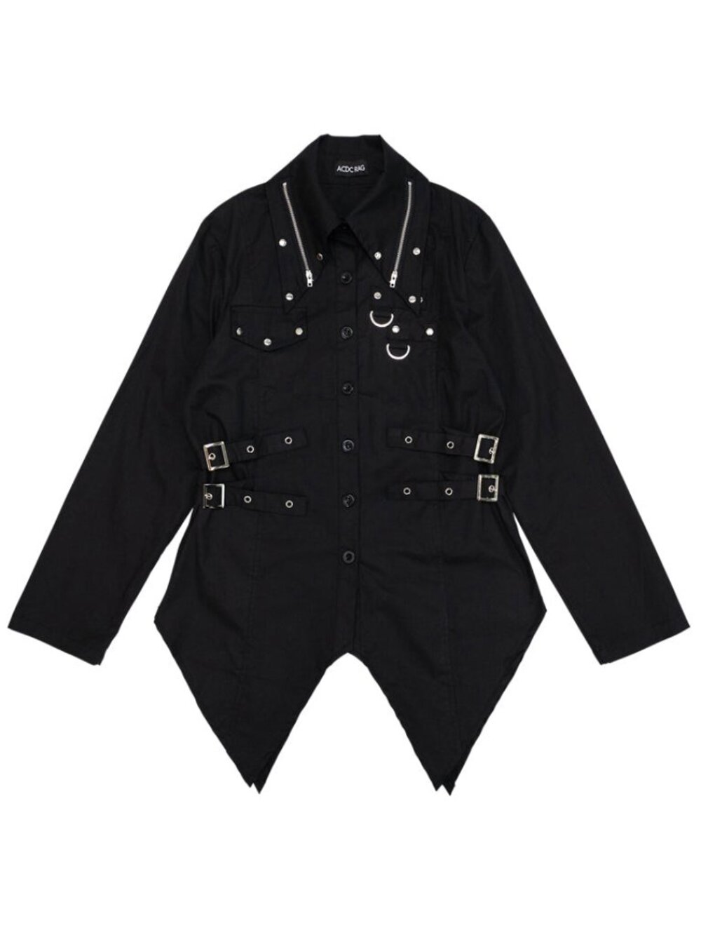 NEW ACDC RAG Punk Revival Double Belt Shirt